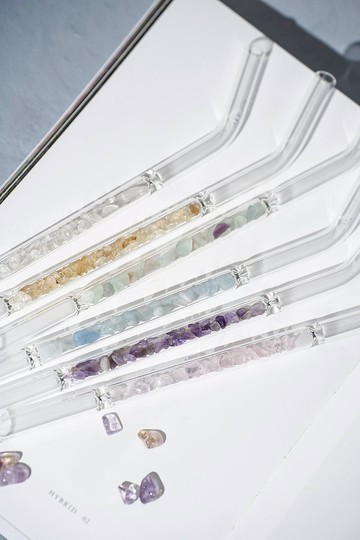 華光-藏晶閣 |天然水晶玻璃吸管 |能量淨化