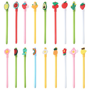 OON 水果早午餐手帳中性筆18入組  黑色的  1組