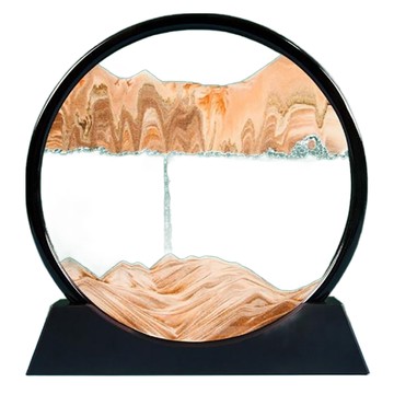 ROYALLIN 蘿林嚴選 3D立體質感沙漏畫  23*17cm 玻璃材質  金色圓形款