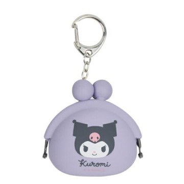 小禮堂 Sanrio 三麗鷗 酷洛米 矽膠造型口金零錢包鑰匙圈 (紫大頭款)