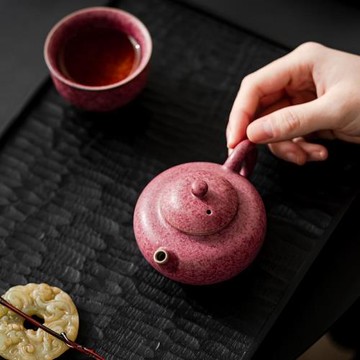 尚器 萬花彩陶瓷茶壺女士專用泡茶壺新中式一人用窯變功夫茶具