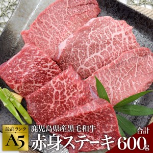 鹿児島県産黒毛和牛(A5等級)赤身ステーキ 合計600g(300g×2パック) 赤身 ステーキ 牛肉A-228