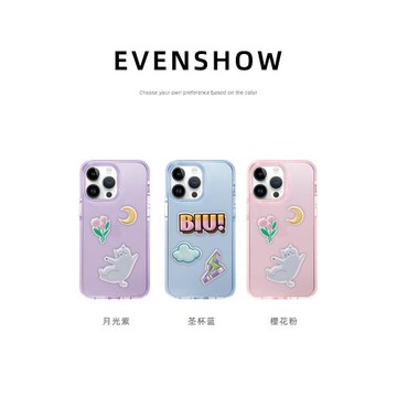 EVENSHOW高級感2024新款可愛超火夏天透明手機殼適用于iPhone15promax蘋果14plus13全包防摔高端春天保護套女