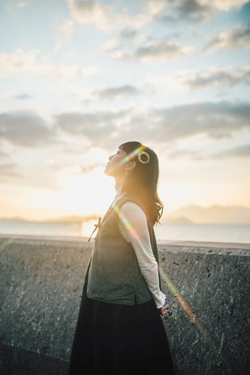 深藍色雙面羊毛背心外套