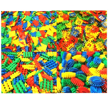 雪花片 幼兒園散裝積木按斤稱重水管道大中小雪花火箭子彈頭積木桌面玩具【MJ11440】