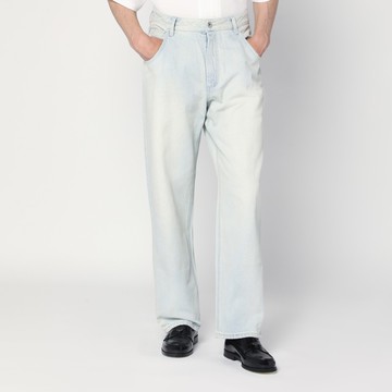 Light washed light blue jeans