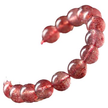 天然士多啤梨金砂草莓晶手鏈女款滿紅滿籽手串撿漏福利手鏈招桃花