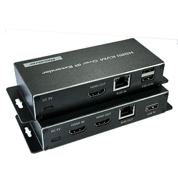 【易控王】200M 4K HDMI KVM網路延長器 紅外線遠端遙控 Over IP(40-178-02)