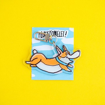 Fluffy Omelet - 鑰匙圈 / PIN / PHONE GRIP - 柯基犬
