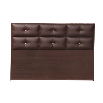 ASSARI-金格皮革床頭片(雙人5尺)胡桃