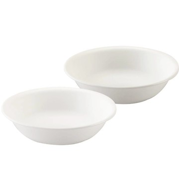 【美國康寧 CORELLE】純白系列2000ml大湯碗雙入組