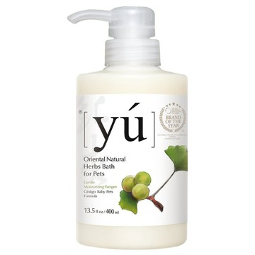 yu 東方森草寵物沐浴乳 銀杏幼年配方 保護1歲以下貓狗毛囊  400ml  1瓶