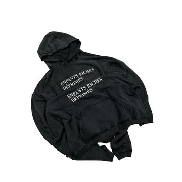 【福利特價】ERD憂郁的富二代做舊無破壞水洗蟲洞連帽衫短寬衛衣