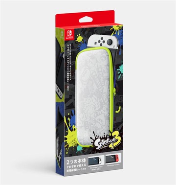 任天堂原廠 Switch NS 斯普拉遁3 漆彈大作戰 3 攜行包 附2款螢幕保貼 收納包 保護包 OLED 包