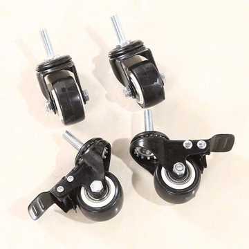 不銹鋼置物架配套輪子專用萬向輪子物流推車輪子38管專用