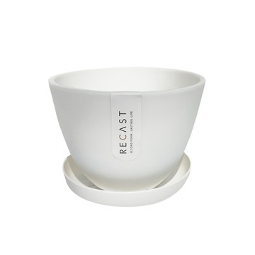 RECAST 碗盆 13cm 白色 附底盤