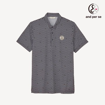 【and per se】男款遮熱吸汗速乾UV防護設計深藍色POLO衫 DGW29605