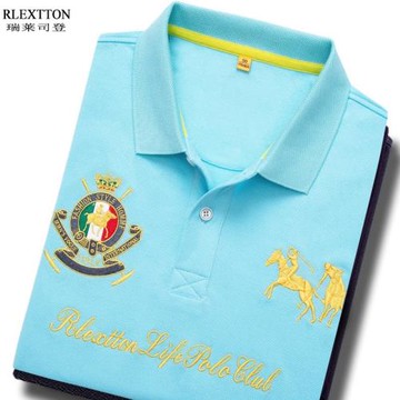 品牌男夏裝短袖翻領T恤POLO衫保羅T美國馬球刺繡有領帶領正品高檔