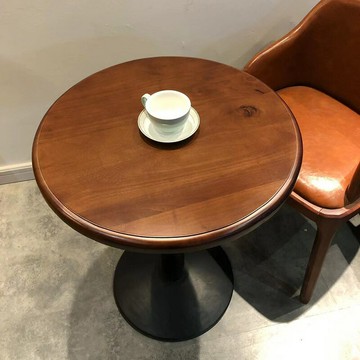 復古咖啡廳桌椅實木烘焙蛋糕店椅子酒館民宿甜品奶茶店餐桌椅組合[DD010109]