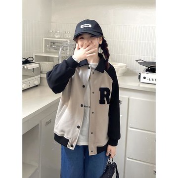女童棒球服外套春秋薄絨2025新款兒童裝洋氣韓版時髦開衫夾克上衣