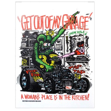 RAT FINK 透明貼紙 - Get Out of My Garage