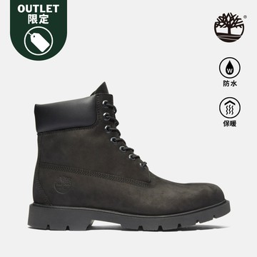 男款黑色Timberland經典磨砂革6吋靴|19039001