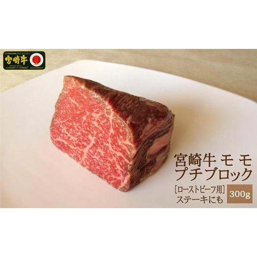 ふるさと納税 宮崎県 新富町 ＜宮崎牛＞モモ肉ブロック 300g