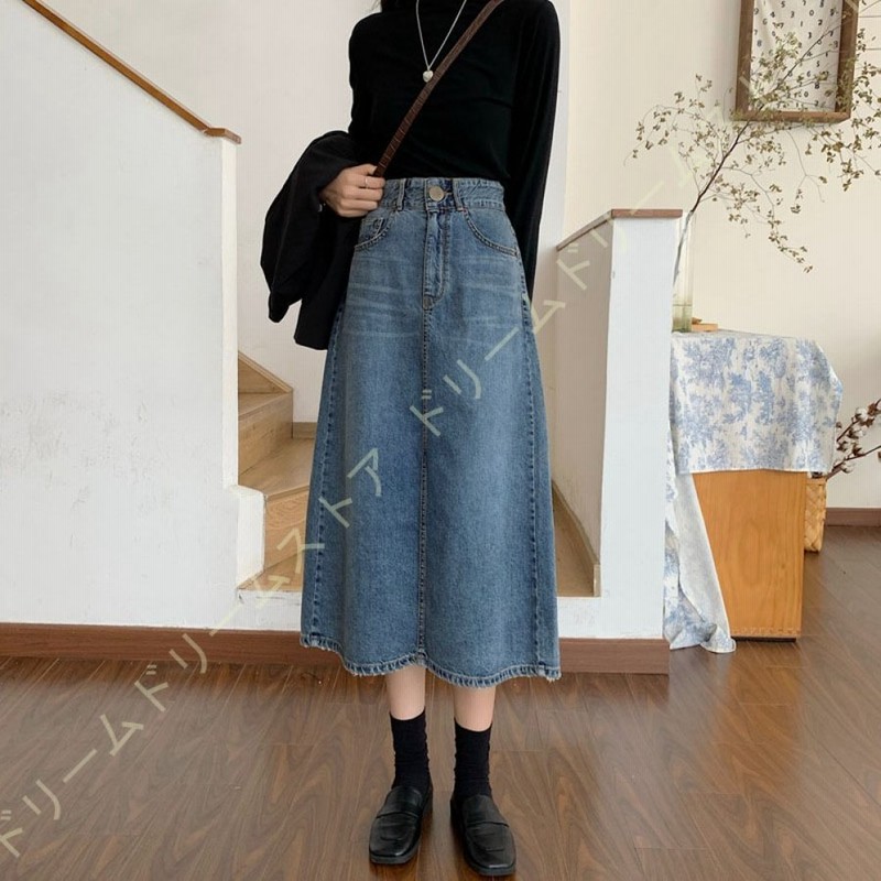 デニム スカート ストレッチ 素材 タイト ミニ 美脚 シルエット 足長 効果 レディース 膝上スカート スリット 膝丈 ボタン ひざ丈 ミディ丈 無地 Aライン 通販 Lineポイント最大0 5 Get Lineショッピング