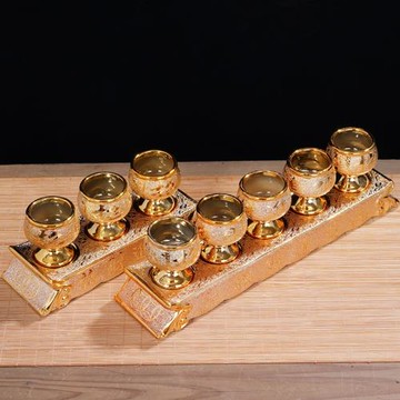 陶瓷金沙供水杯家用茶杯酒杯敬神杯祖先杯財神爺招財供奉仙家佛家