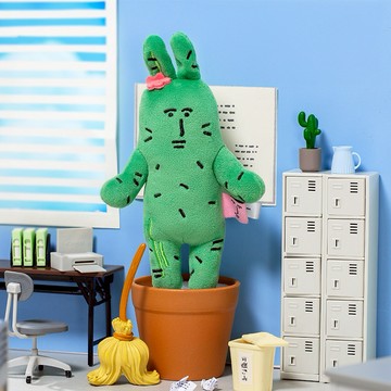 【粉紅兔子】仙人掌公仔吊飾