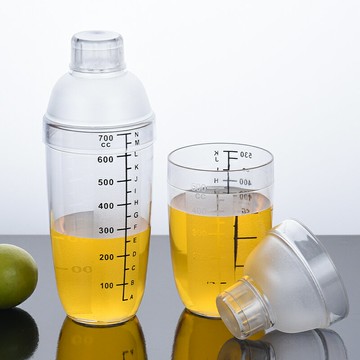 透明奶茶店手打檸檬茶雪克杯帶刻度1000ml制作工具調奶茶用品搖杯