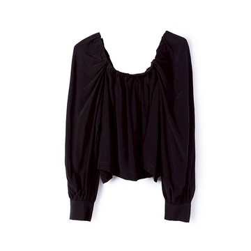 ASTRID BLOUSE 黑色 方領 泡泡寬鬆性格上衣