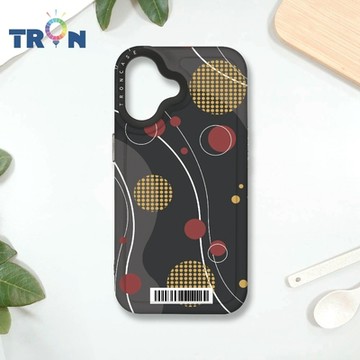 TRON IPHONE 16 日系和風圓點律動系列 防摔 MAGSAFE 磁吸 太空載具殼 透黑 手機殼