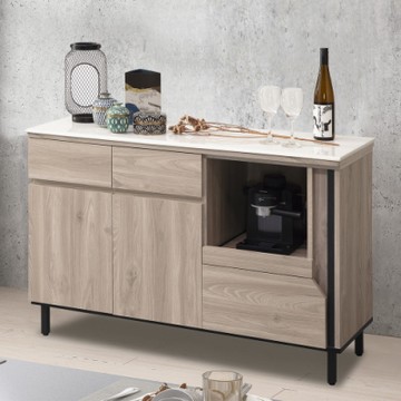 Homelike 喜家居4尺岩板餐櫃(2043)-120x41x80cm