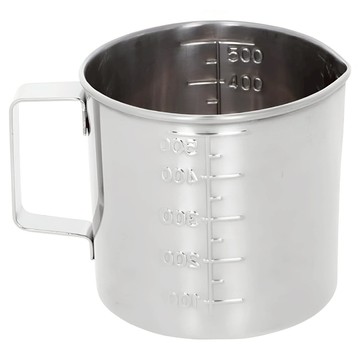 日本刻度 18-8 不銹鋼量杯  銀色  500ml  1個