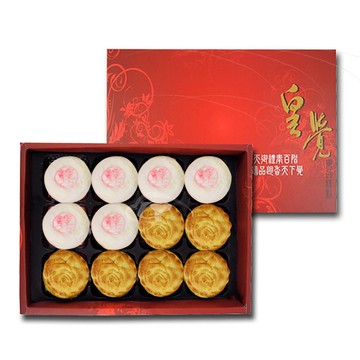 皇覺 臻品系列-御蒼皇禮12入禮盒組(綠豆椪-葷+廣式小月餅)