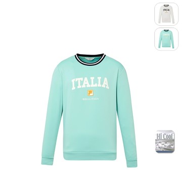 【FILA】男性 吸濕排汗 圓領T恤-淺綠 1TEY-5722-LN