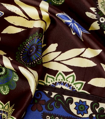 Alémais Floral silk satin scarf