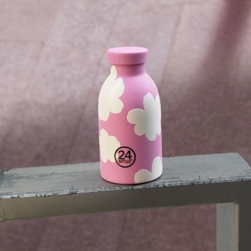 義大利 24Bottles 不鏽鋼雙層保溫瓶 330ml - 粉夢雲朵朵