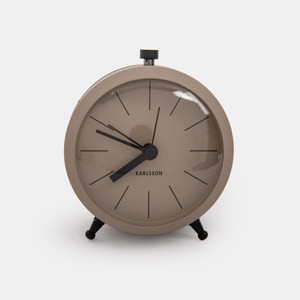 KARLSSON簡約刻度鬧鐘9cm 暖灰