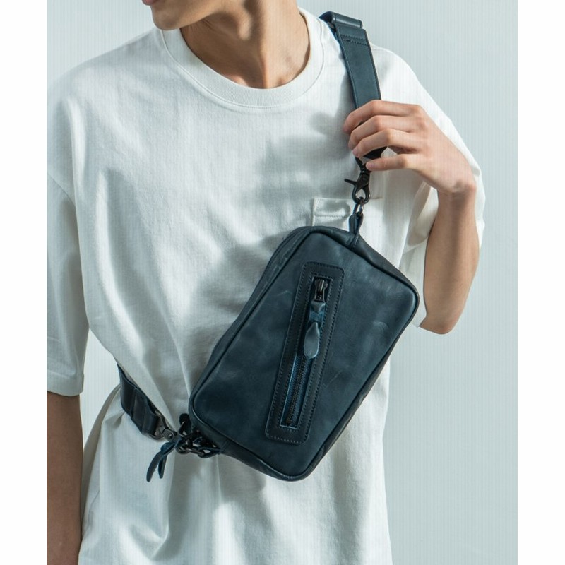 ロッキーモンロー ショルダーバッグ クラッチ バッグイン メンズ 馬革 皮 ホースレザー サコッシュ 日本製 国産 2way お出かけ レジャー プレゼント ギフト 素上げ 斜め ユニセックス ネイビー Free Rocky Monroe 通販 Lineポイント最大get Lineショッピング