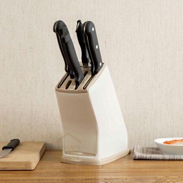 多功能多口檯面刀具架 共六個孔洞 刀具整理架 刀具收納架 菜刀瀝水架 剪刀架 菜刀座 刀板架【AB0102】《約翰家庭百貨