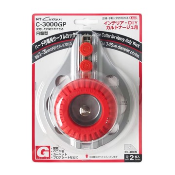 又敗家@NT Cutter切圓器割圓器C-3000GP(直徑3~26公分,厚物切割用圓切刀， 適合切割地板、地毯、薄膠合板、皮革、紙板...等)圓型切割器割圓美工刀圓型裁刀圓規刀切圓工具圓型刀圓形刀切圓形切割刀具【全館299超取免運】【APP下單點數4倍送】
