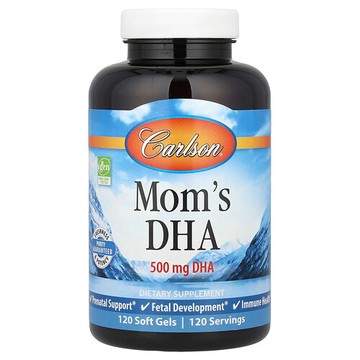 Carlson, 媽媽 DHA，500 毫克，120 粒軟凝膠