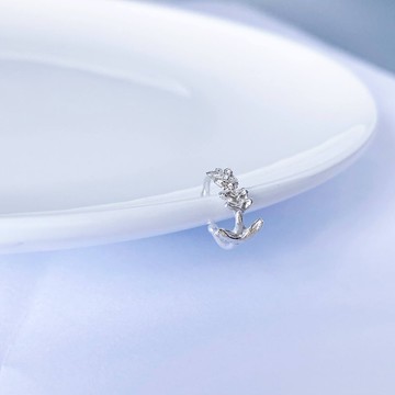 薰衣草 - 純銀耳扣 耳夾 耳骨夾