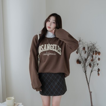 圓領立體QQ毛英文刺繡寬鬆大學T SY296203