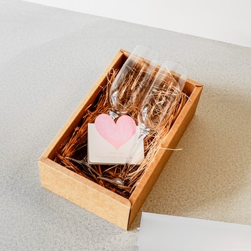 玻璃香檳杯 (200ml) 六入組 ＆情人節限定