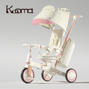 KOOMA 多功能三輪車(可折疊後控)-落櫻粉