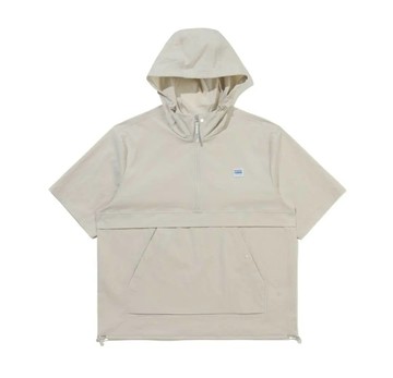 Apparel 中性 半寬鬆版型 短袖連帽短袖T恤 象牙白