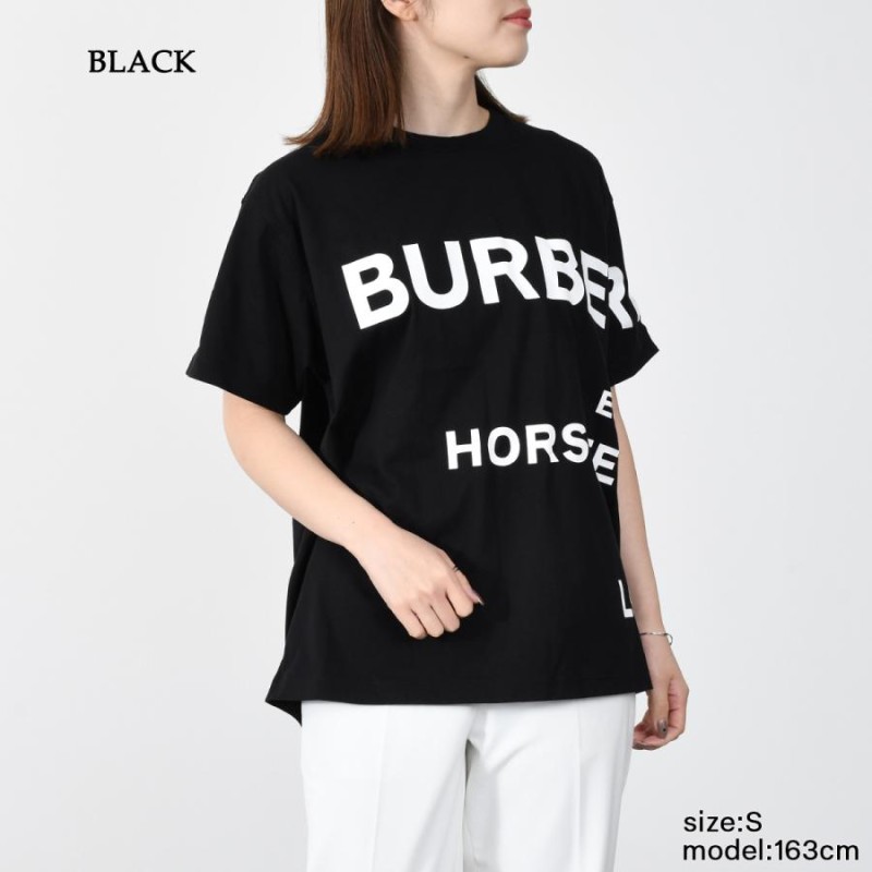 BURBERRY バーバリー Tシャツ ホースフェリー プリント オーバーサイズ ロゴ 8048748 804078048927 ブラック ホワイト  AW30 | LINEブランドカタログ